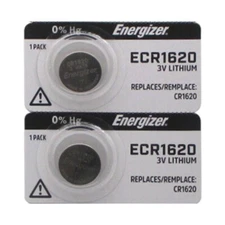 2 Piece Fresh ENERGIZER CR1620 BATTERY 3V LITHIUM CR 1620 DL1620 BR1620