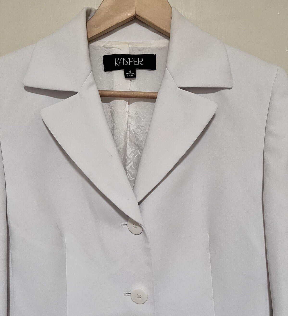 Kasper White Blazer Jacket 4 - image 2