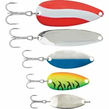 (3)-SouthBend 5-Piece Spoon Assortment Fishing Lure Kit Model: SBSPOON2