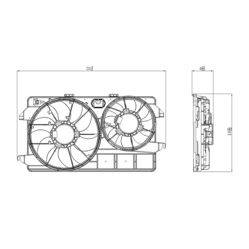Radiator & Condenser Fan Assy TYC 622370 - Bild 6 von 7