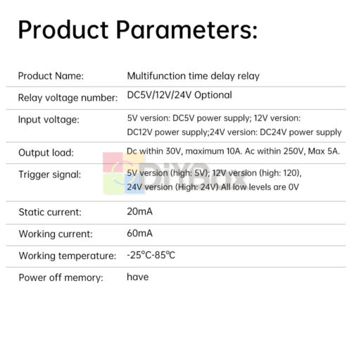 DC 5V 12V 24V 10A Delay Time Relay Module Programmable LED Timer Control Switch - Picture 8 of 16