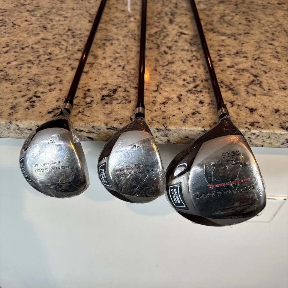 LH Tommy Armour Driver/3 /5 Royal Scot Mid-Firm-Flex Still Heads Original Wrap - Image 2 of 4