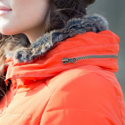 AKTION Damen Jacke Gefüttert Wasserabweisend Winddicht Orange Gr. 36 oder 40 - Picture 4 of 6