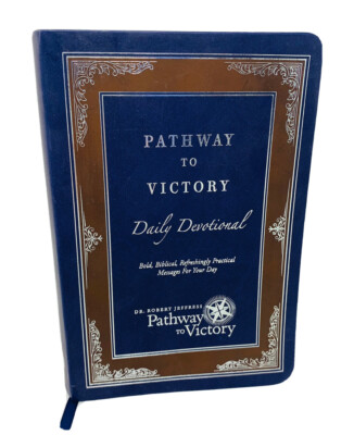 Daily Devotional 2020 Pathway to Victory Blue Faux Leather Robert Jeffress
