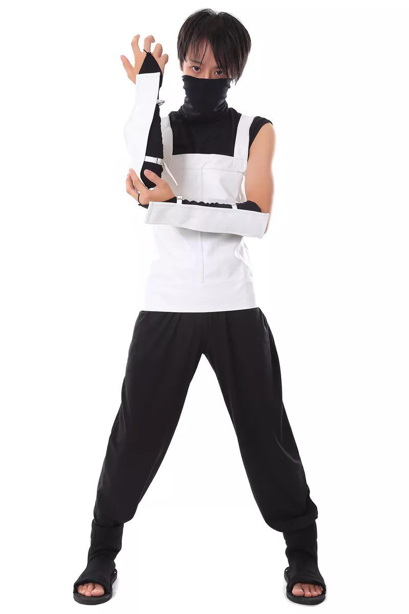 Halloween Party Cosplay Costume Ninja Shinobi Anbu Black Ops Outfit V1 US  Size