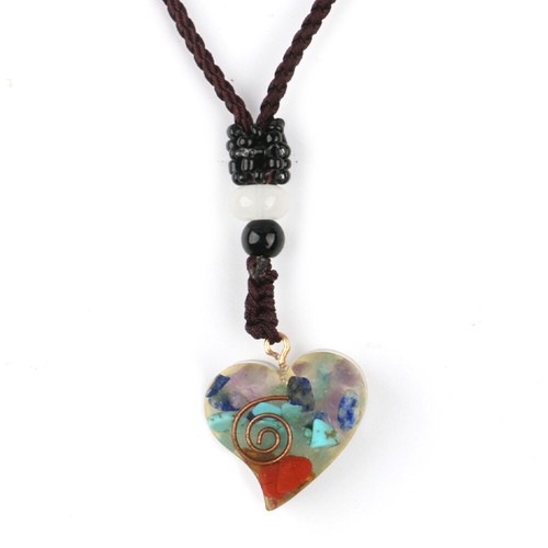 7 Chakren Orgonit Halskette Anhänger Yoga Orgon Chakra Edelstein Energie Reiki - Bild 25 von 26