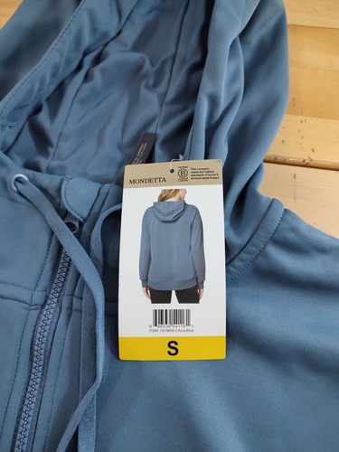 Mondetta Ladies' Performance Full Zip Moisture Wicking Hoodie Blue Small - Bild 3 von 4