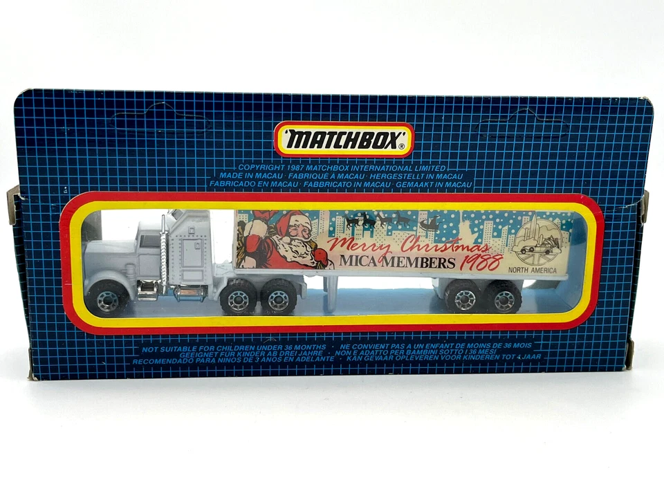 Matchbox 1988 Team Convoy CY16 Scania Box Truck MICA Merry Christmas MIB - Image 2 of 4