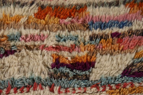Handmade Plush Ivory Moroccan Square Rug 5x5 Wool - Picture 10 of 17