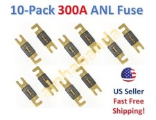 10-Pack Gold Plated 300 Amp 300A Car Stereo Audio ANL Blade Fuse Power Wire NEW
