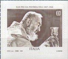 2018 italia repubblica 50° morte di San Padre Pio da Pietralcina MNH