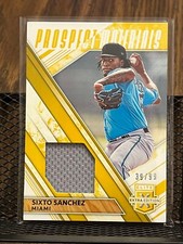 SIXTO SANCHEZ 2019 ELITE EXTRA EDITION PROSPECT GOLD ROOKIE JERSEY PATCH RC /99!