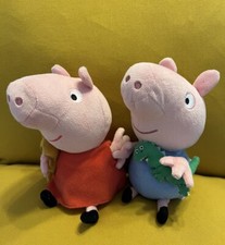 Peppa Pig And George Plush Dinosaur Teddy Bear Stuffed Animal Plush Set Kids TY