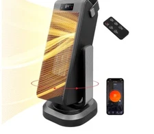 Space Heater, 1500W Fast Electric Heater for Indoor Use with Remote Control, PTC