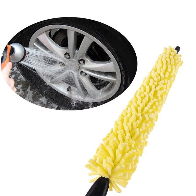 Car Wheel Tire Rim Cleaner Brush Yellow Sponge Corn Detailing Trim