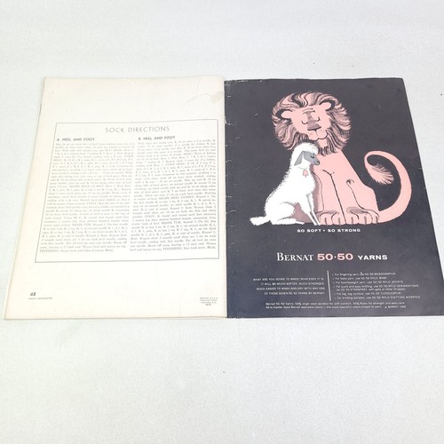 Bernat Handicrafter Socks and Accessories Book No 36 1950s Vintage 1953 Knitting - Picture 14 of 19