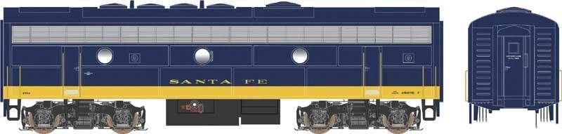 Bowser 24618 HO EMD F9B w/LokSound & DCC Santa Fe #288A (blue, yellow) - Image 2 of 2