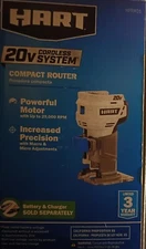 HART 20-Volt Cordless Trim Router (Battery Not Included) Easy To Adjust Depth