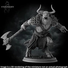 Epic Minotaur Miniature For Tabletop Role Playing Games Classic Minotaur Monster
