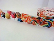 Cake Pop Candy 7/8 inch Grosgrain Ribbon
