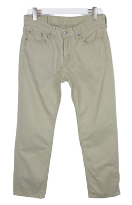 Levi's 514 Herren Jeans W30 L30 Straight Beige Denim Zip Fly