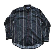 Vintage Wrangler 20X Western Flannel Shirt Button Up Striped USA Made Top Large