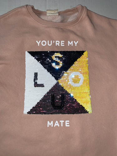Preowned- Zara Kids Pullover “You Are My Soulmate” Sweater Girls (Size 7) - Picture 4 of 5