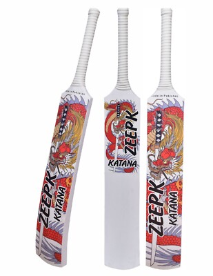 CRICKET BAT full size Blue Sixer Hard Hitting Tape Tennis Ball 4.7 wide 2lbs