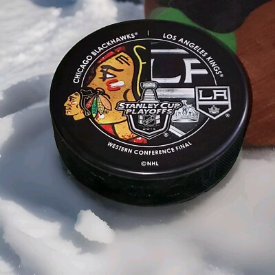 2014 STANLEY CUP PLAYOFFS CHICAGO BLACKHAWKS VS LOS ANGELES KINGS NHL PUCK 