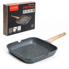 Image of Griddle Grill Pan Non-Stick Marblestone Forged Aluminium Induction Safe