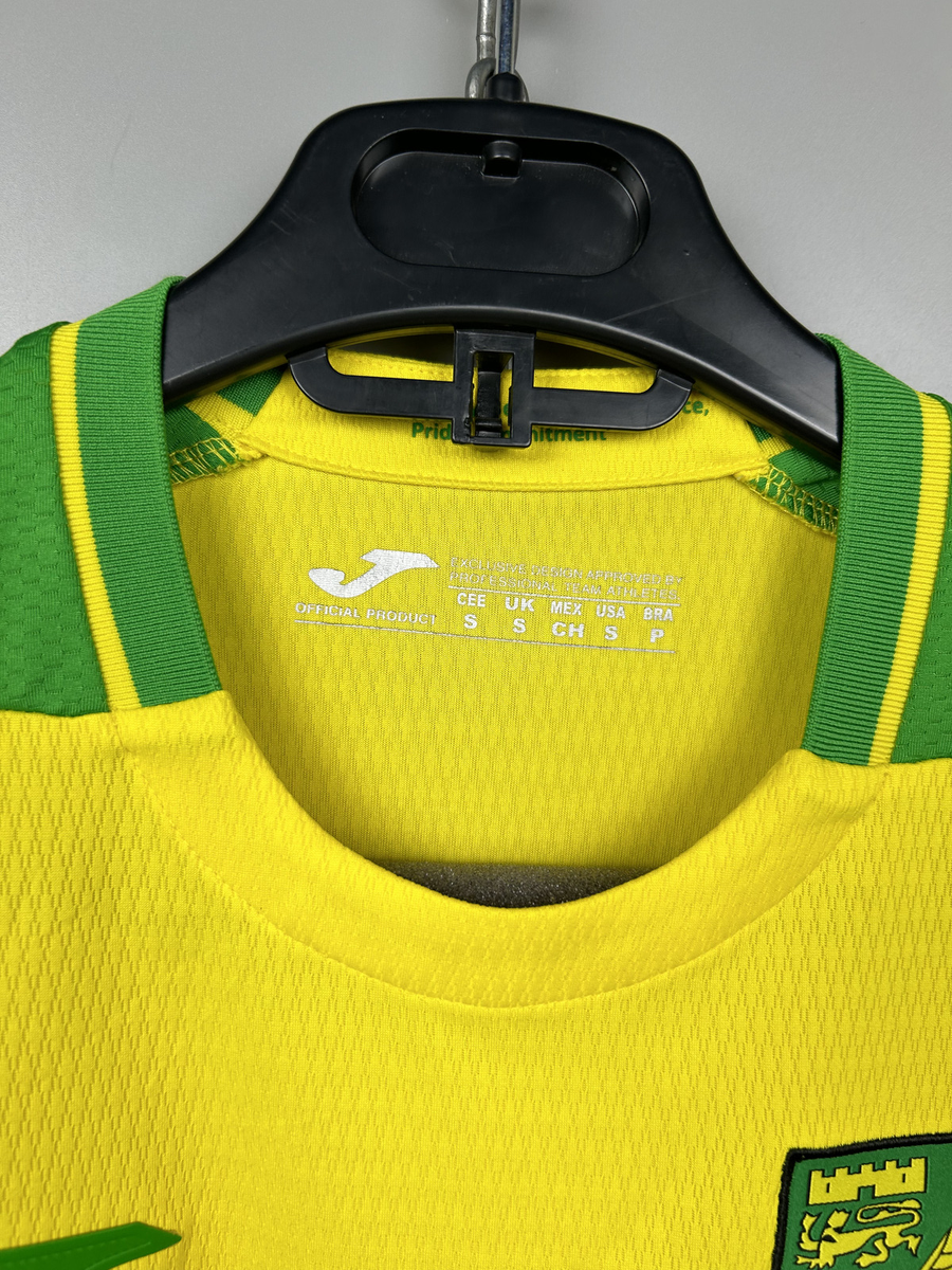 Norwich City 2021 2022 Home Soccer Football Jersey Joma Size S | eBay