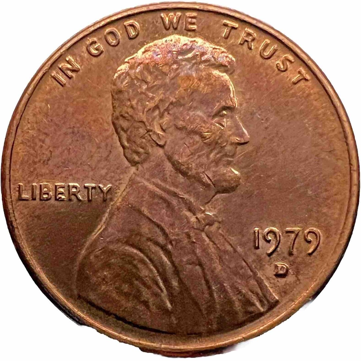 Double Die Obverse 1979 D Lincoln Memorial Penny Error Variety DDO