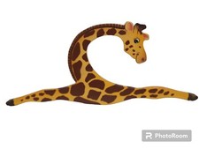 Handmade  Painted Childrens Giraffe Wooden Clothing Hanger