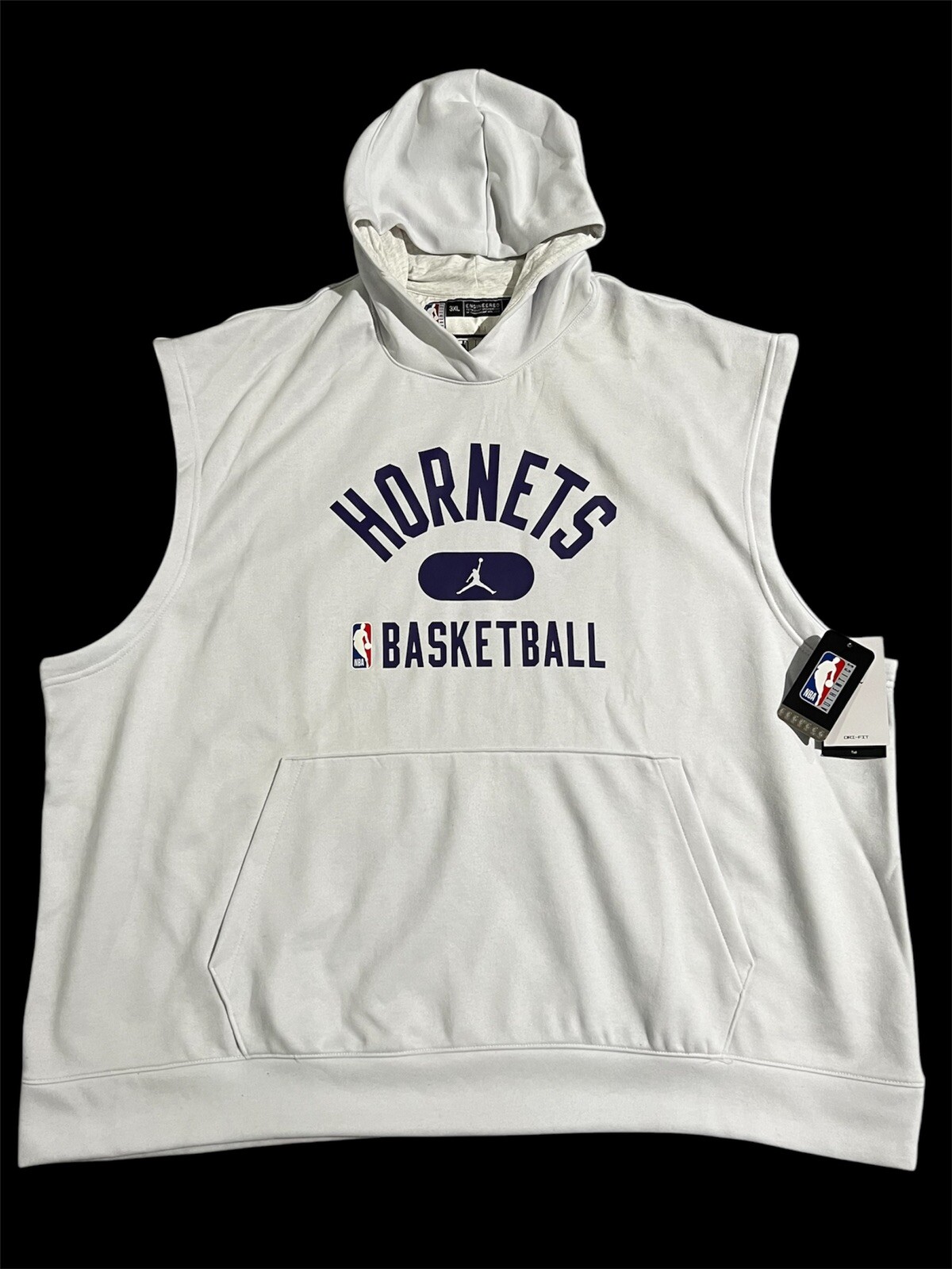 MSRP $60 Nike Charlotte Hornets Player Issue Sleeveless Hoodie Men’s 3XL-Tall