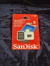 SanDisk 16GB MicroSD Micro SDHC TF Flash Memory Card 16G with SD Adapter