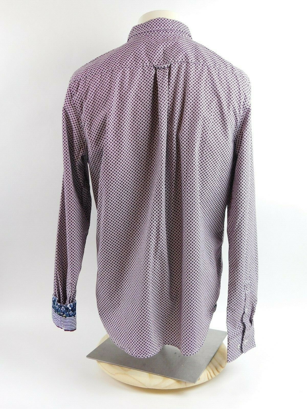 Flower Mens Long Sleeve Button Shirt 