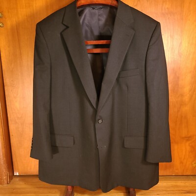 Oak Hill Suit Jacket Sport Coat 52R  100% Wool Gray