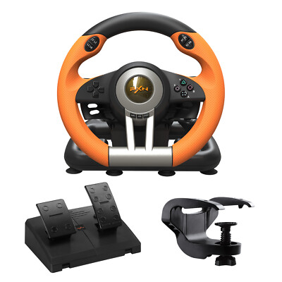 PXN V3II PC Racing Wheel 180° Pedals For Xbox One, Series S X PS3 Switch Orange