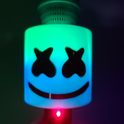 Marshmello LED Luminous Mic Cosplay DJ Costume Prop Microphone Light Up Spirit - Picture 5 of 10