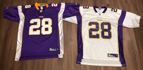 Minnesota Vikings Adrian Peterson NFL Reebok Jerseys (2) Putple White Mens XL