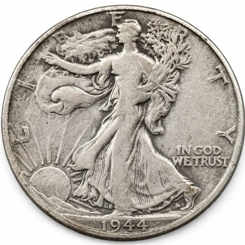 1944-D Walking Liberty Half Dollar 90% Silver US Coin Circulated Denver Mint