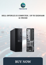 Dell OptiPlex i5 Computer  Up to 32GB RAM  1TB SSD  Windows 10/11 Pro  WiFi
