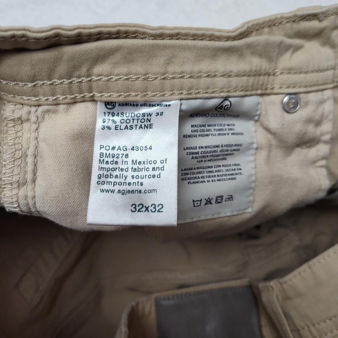 AG Adriano Goldschmied Everett Jeans Mens 32x29 Beige Slim Straight Stretch thumbnail 9