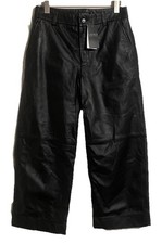 Lauren Ralph Lauren Black Label Lambskin Leather Pants Black Size 4 NWT Cropped