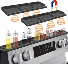 Stove Top Shelf, Magnetic Silicone over the Stove Spice Rack Shelf, 30 Inch Magn