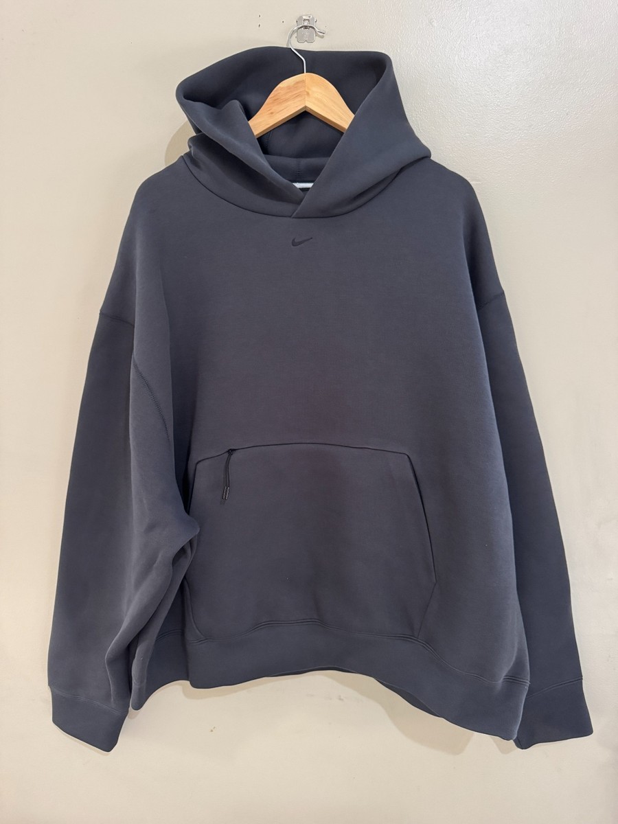 Nike Tech Fleece Oversized Fit Hoodie HV6535-060 Gray Center