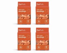 EarHub premium foam Earplugs, SNR 34dB 10 Pairs x4 (40 Pairs) 