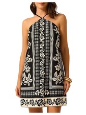 Makemechic Womens Halter Dresses Summer Beach Backless Tropical Vacation