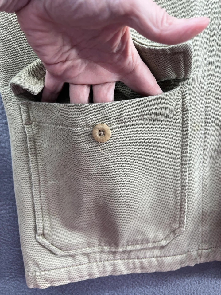 Chaqueta Indigo Palms Para Hombres XL Caqui Tostado Algodón Utilidad Tareas Abrigo Ropa de Trabajo Bolsillos Foto 2 de 4