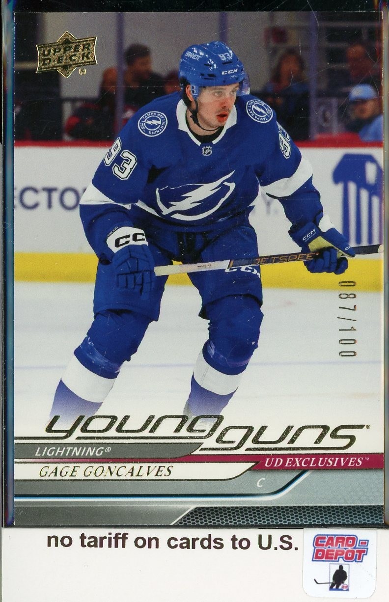 2024-25 Upper Deck Young Guns Exclusives #247 Gage Goncalves 087/100